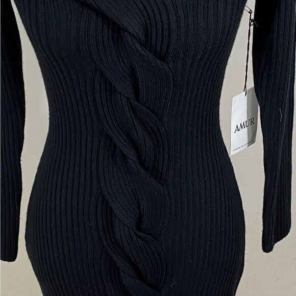 AMUR Trianna Rib-Knit Midi Dress size XS - Picture 8 of 11